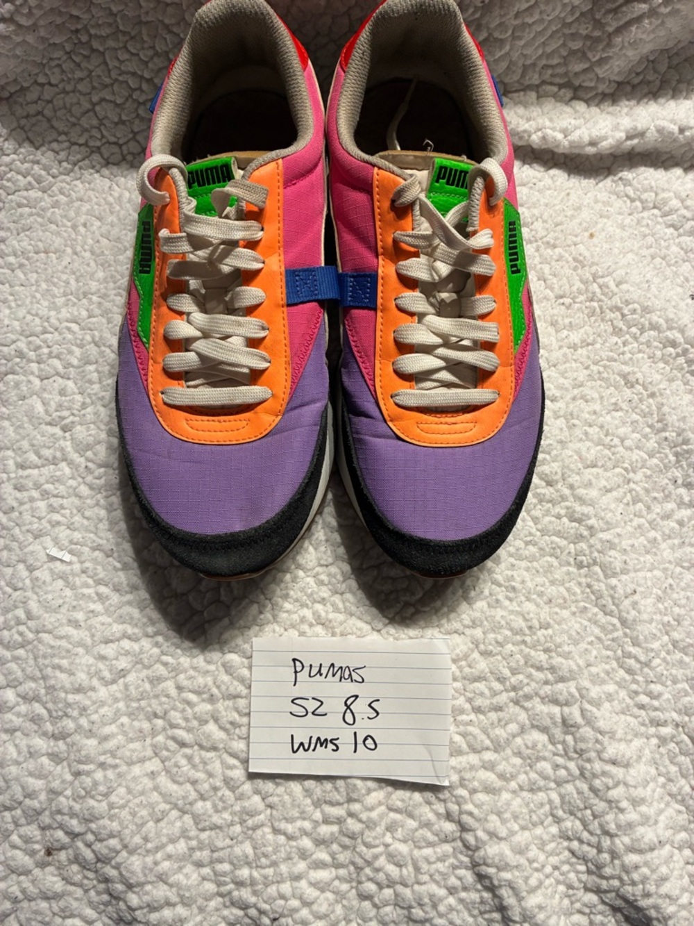 Puma Colorblock Trainer in Purple, Pink, Orange & Green